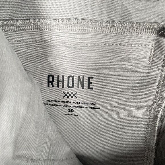 Rhone Gray Mens Everday Twill 5 Pocket Pant Size 30X32 Slim Straight - Picture 5 of 13